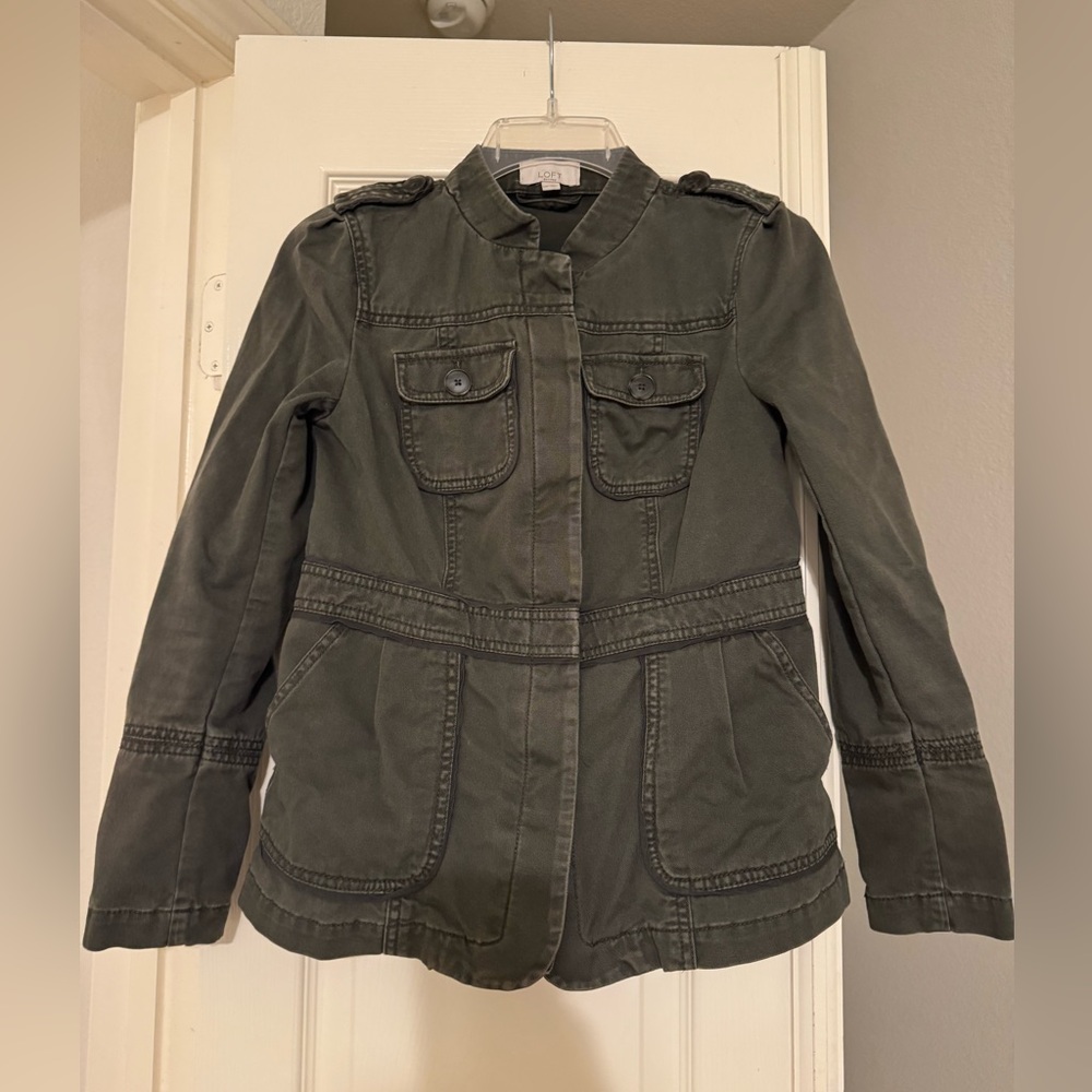 LOFT Army Green Utility Jacket - Picture 1 of 3